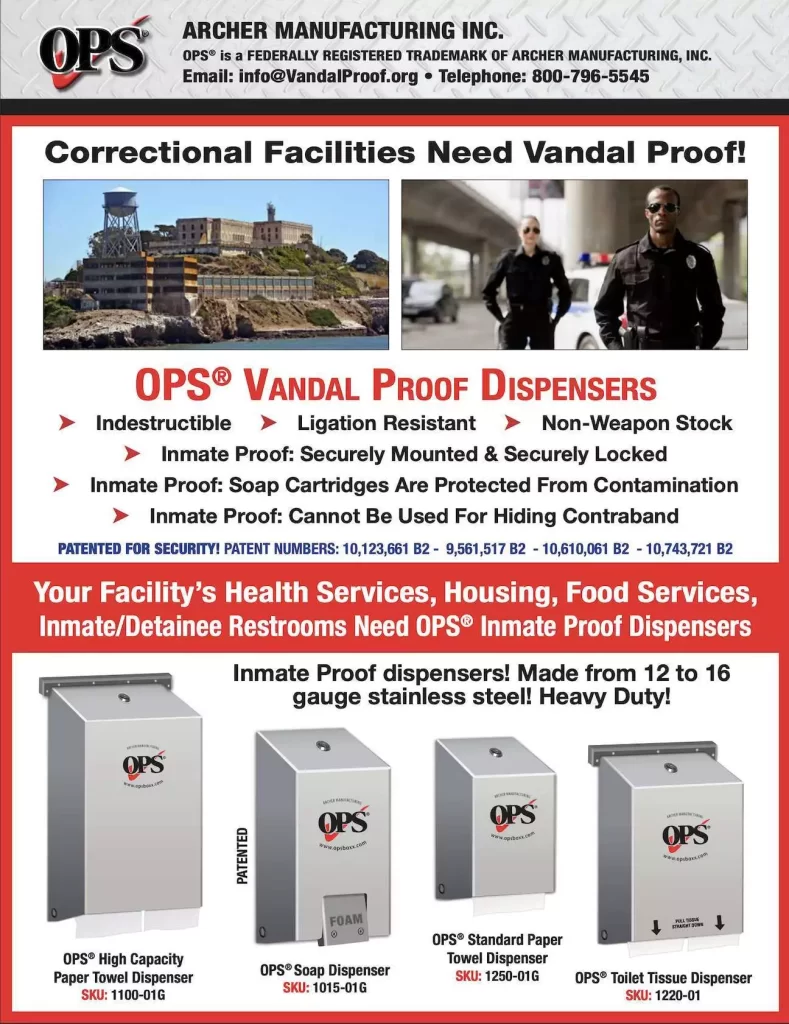 Vandal Proof Dispensers for Correctional Facilities